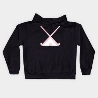 Field Hockey Pink Kids Hoodie